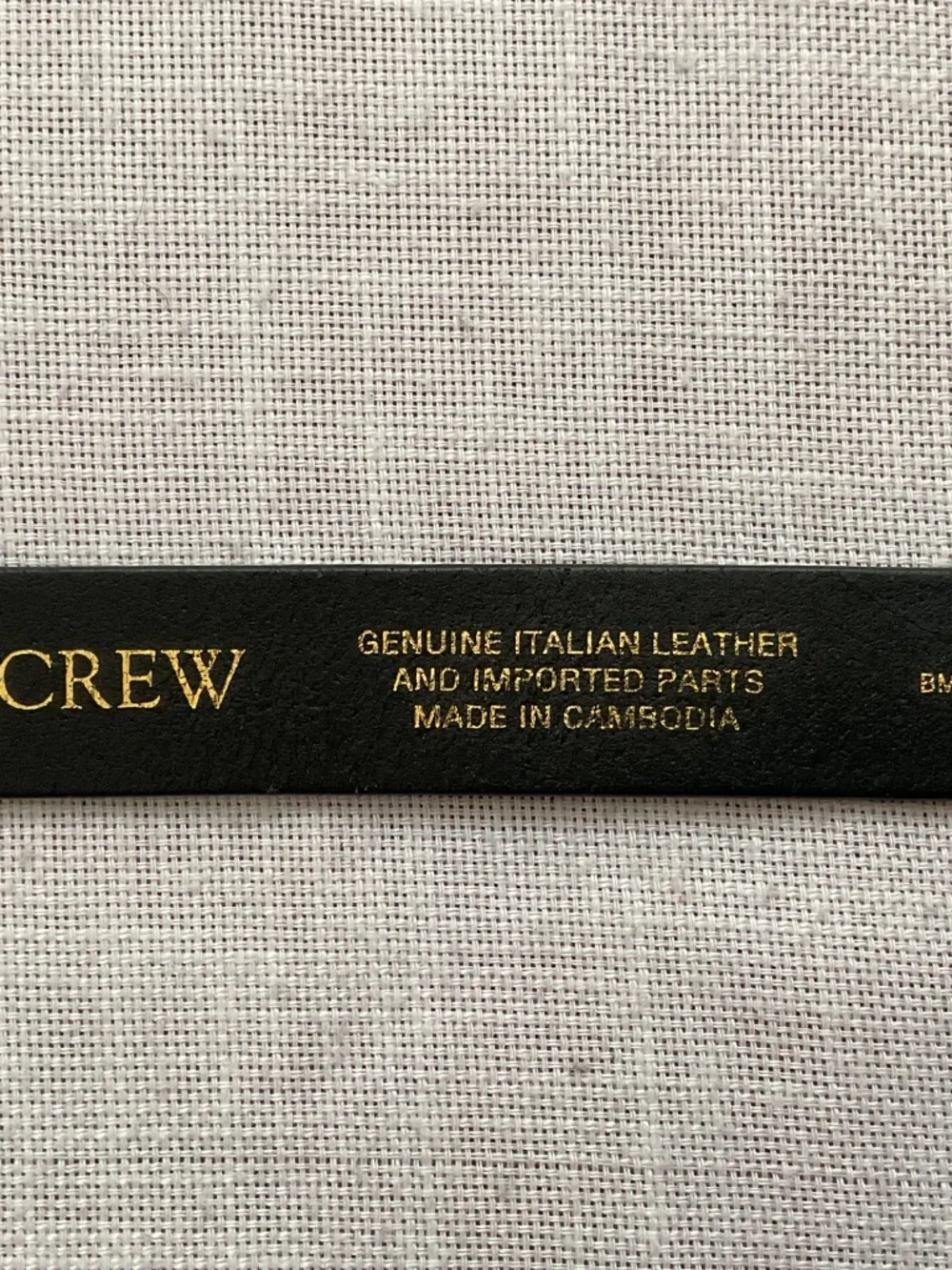 J.Crew Black Italian Leather Adjustable  Belt Size M